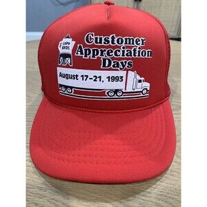 Soap Bros 90s Hat Cap Trucker Semi Truck Farming Snapback Red Automative